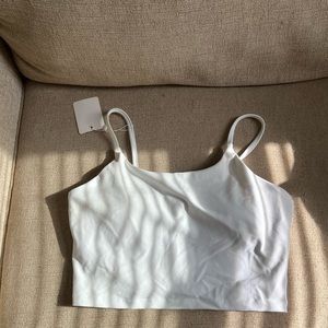 White cropped tank